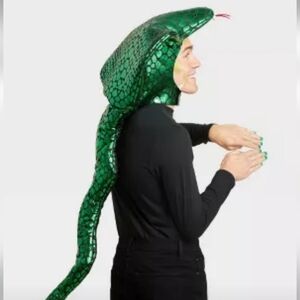 Oversized Cobra Snake Costume, older children or adults, metallic